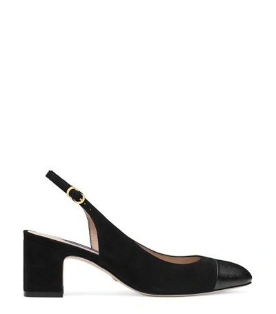 Shop Stuart Weitzman The Loraina Pump In Black Suede