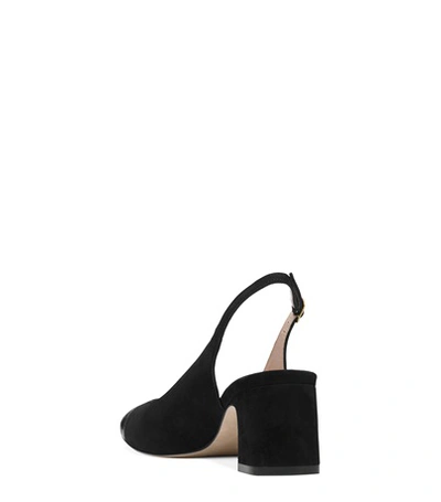 Shop Stuart Weitzman The Loraina Pump In Black Suede