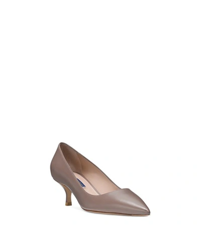 Shop Stuart Weitzman Cindy 45 In Taupe Leather