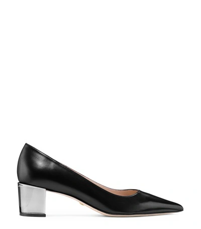 Shop Stuart Weitzman Carole 50 In Black Leather