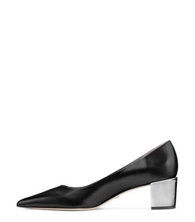 Shop Stuart Weitzman Carole 50 In Black Leather