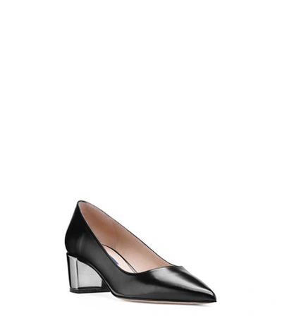 Shop Stuart Weitzman Carole 50 In Black Leather