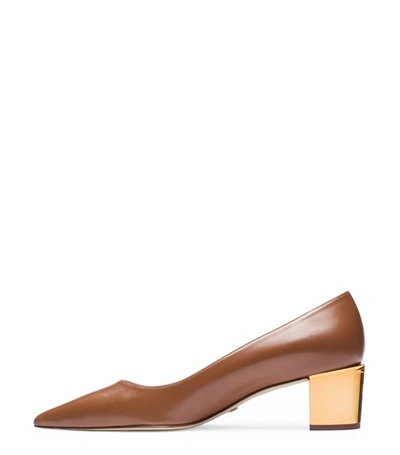 Shop Stuart Weitzman Carole 50 In Cappuccino Brown Leather