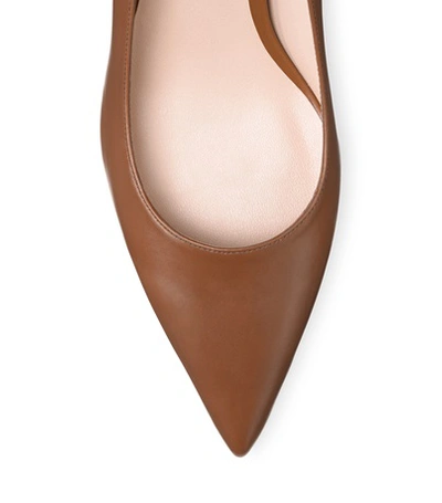 Shop Stuart Weitzman Carole 50 In Cappuccino Brown Leather