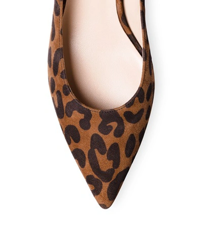 Shop Stuart Weitzman The Leigh 95 Pump In Cappuccino Brown Cheetah Suede