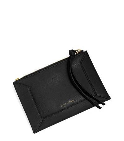 Shop Stuart Weitzman The Evie Small Pouch In Black Caviar Leather