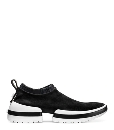 Shop Stuart Weitzman The Sw-612 Sneaker In Black Suede