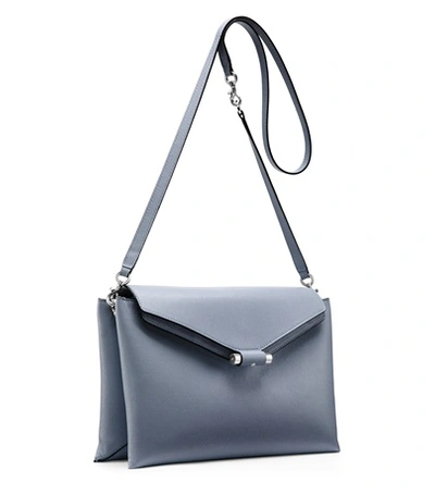 Shop Stuart Weitzman The Bettina Medium Satchel In Narwhal Blue Gray Caviar Leather