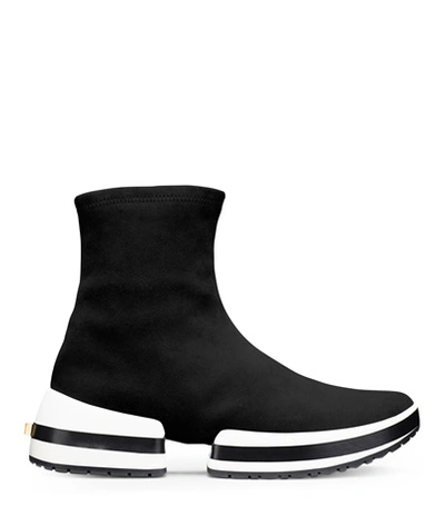 Shop Stuart Weitzman The Sw-612 Sneaker In Black Suede