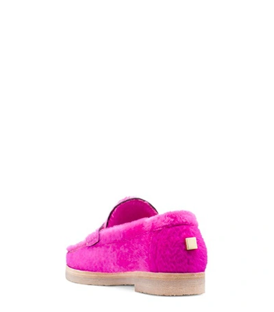 Shop Stuart Weitzman The Bromley In Flamingo Pink Shearling