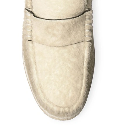 Shop Stuart Weitzman The Bromley In Cream Shearling