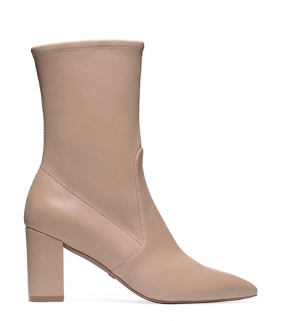 Shop Stuart Weitzman Landry 75 In Adobe Beige Stretch Nappa Leather