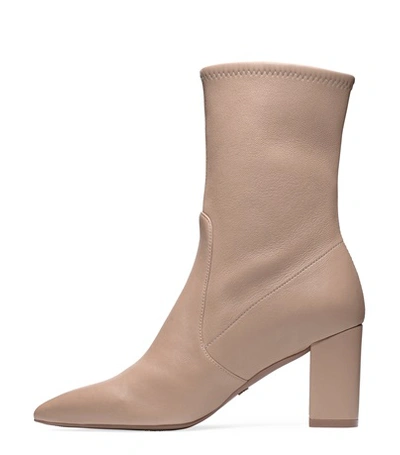 Shop Stuart Weitzman Landry 75 In Adobe Beige Stretch Nappa Leather