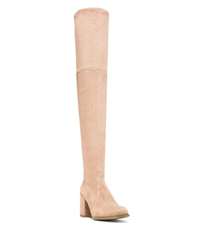 Shop Stuart Weitzman The Tieland Boot In Adobe Beige Suede