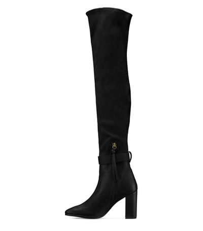 Shop Stuart Weitzman The Luna 85 Boot In Black Hybrid Bama