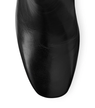 Shop Stuart Weitzman Huxley 85 In Black Polished Leather