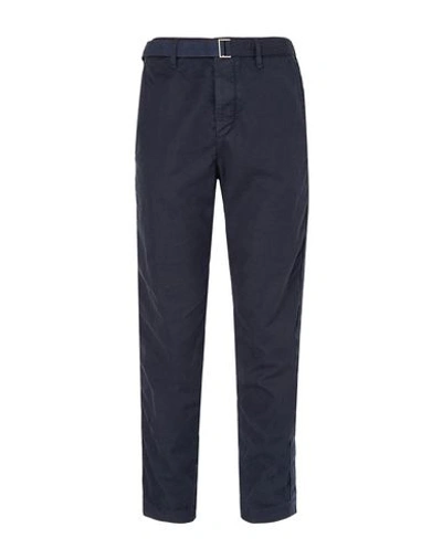 Shop Sacai Casual Pants In Dark Blue