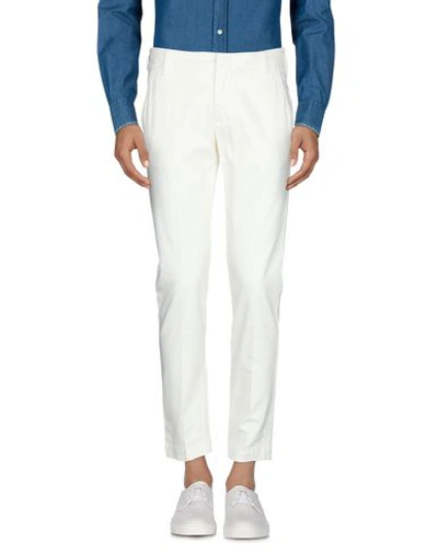 Shop Entre Amis Casual Pants In Ivory