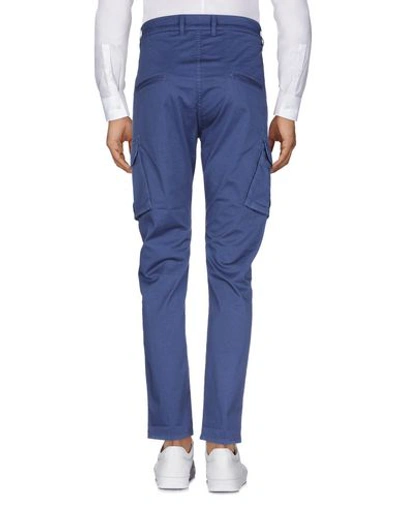 Shop Grey Daniele Alessandrini Man Pants Blue Size 38 Cotton, Elastane
