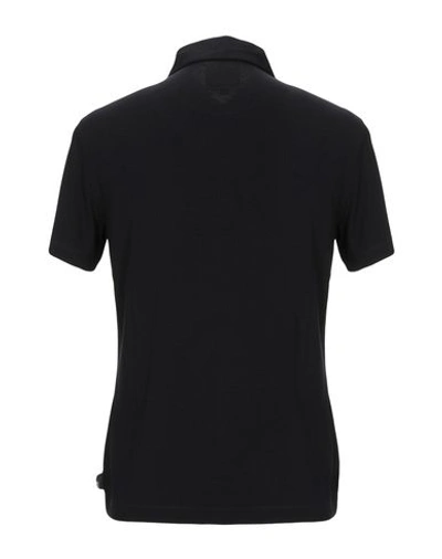 Shop Armani Collezioni Polo Shirts In Black