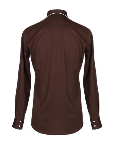 Dsquared2 Solid Color Shirt In Brown