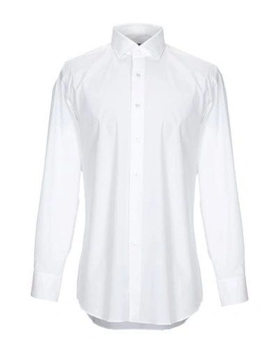 Shop Xacus Man Shirt White Size 18 ½ Cotton, Elastane