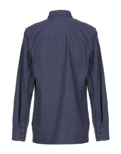 Shop Sage De Crêt Solid Color Shirt In Dark Blue