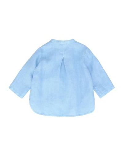 Shop Il Gufo Solid Color Shirt In Azure