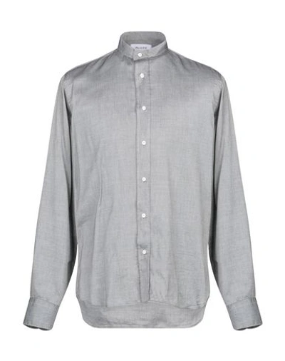 Shop Aglini Shirts In Steel Grey