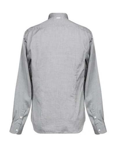 Shop Aglini Shirts In Steel Grey