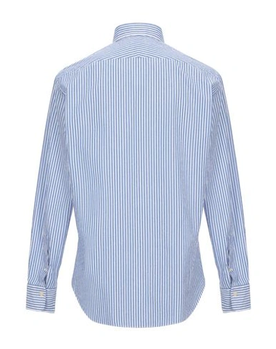 Shop Alessandro Gherardi Man Shirt Azure Size 15 ¾ Cotton In Blue