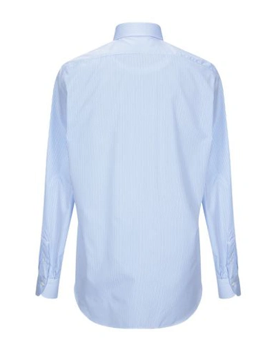 Shop Finamore 1925 Man Shirt Sky Blue Size 17 ½ Cotton