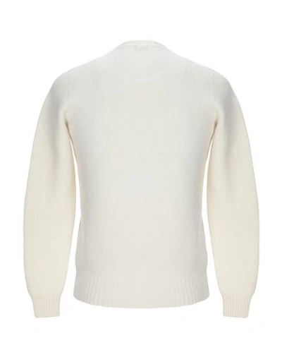 Shop Drumohr Man Sweater Ivory Size 42 Lambswool In White