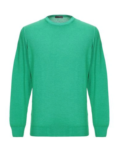 Shop Drumohr Man Sweater Green Size 42 Super 140s Wool