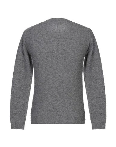 Shop Dondup Man Sweater Lead Size 40 Merino Wool, Cashmere In Grey