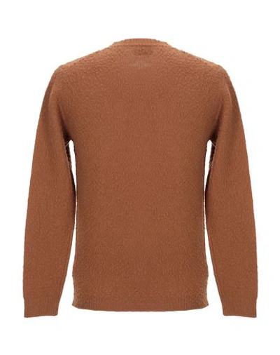 Shop Dondup Man Sweater Camel Size 40 Merino Wool, Cashmere In Beige