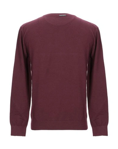 Shop Frankie Morello Man Sweater Burgundy Size 3xl Viscose, Polyester, Polyamide In Red