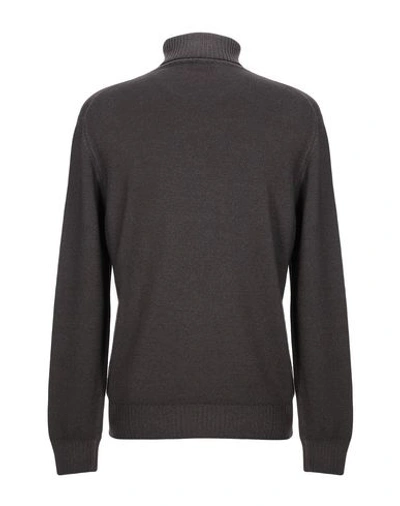 Shop Gran Sasso Man Turtleneck Dark Brown Size 42 Virgin Wool