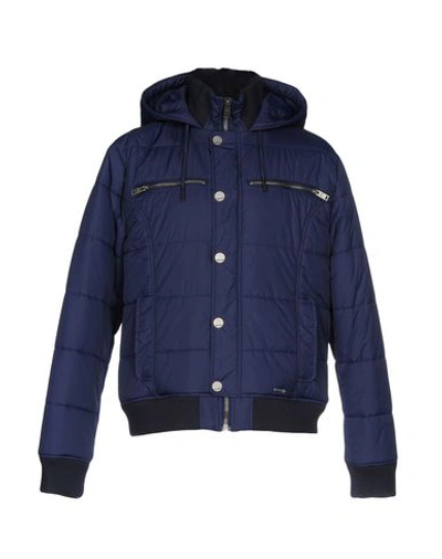 Shop Frankie Morello Jackets In Dark Blue