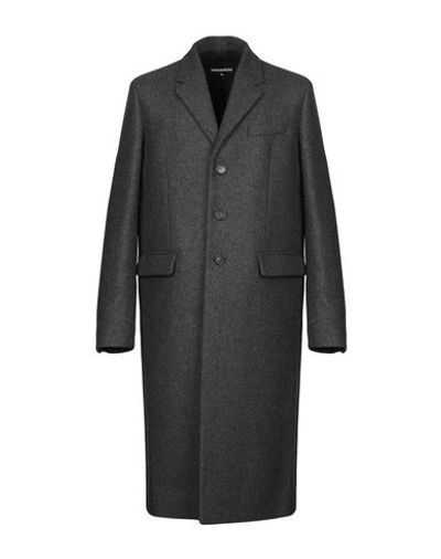 Shop Dsquared2 Coat In Lead