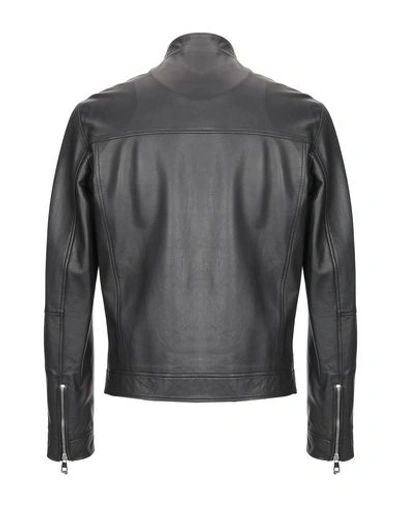 Shop Versace Biker Jacket In Black