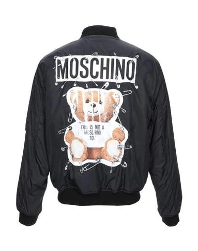 Shop Moschino Bomber In Black