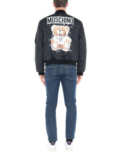 Shop Moschino Bomber In Black