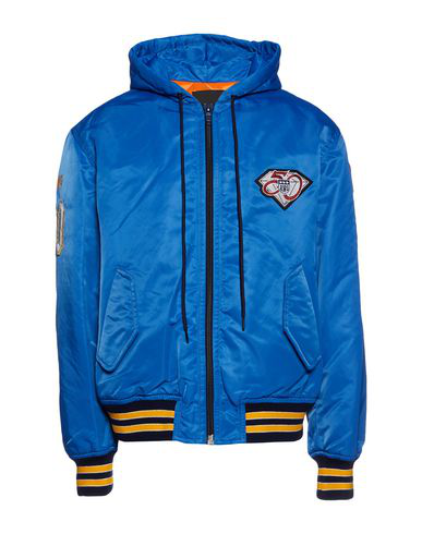 Alexander Wang Athletic Patch Hooded Bomber Jacket In Blue | ModeSens