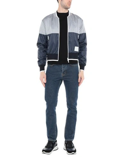 Shop Thom Browne Bomber In Light Grey
