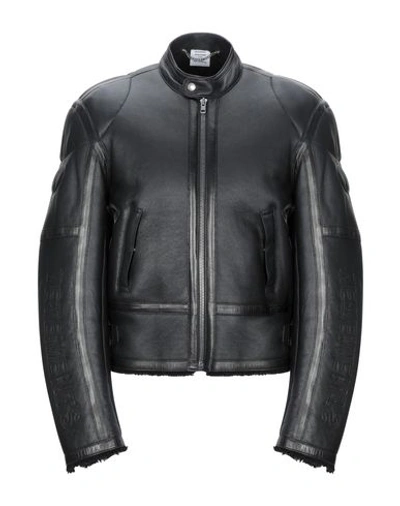 Shop Vetements Biker Jacket In Black