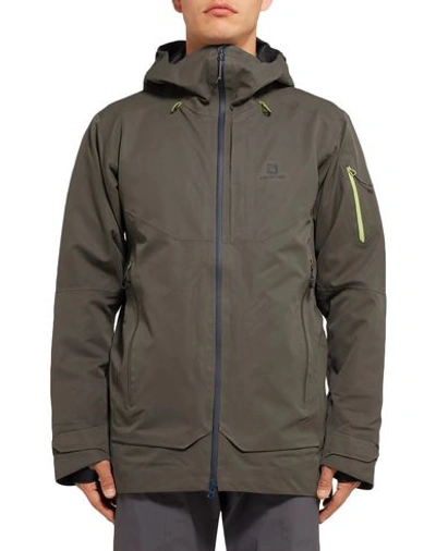 Shop Salomon Jacket In Military Green