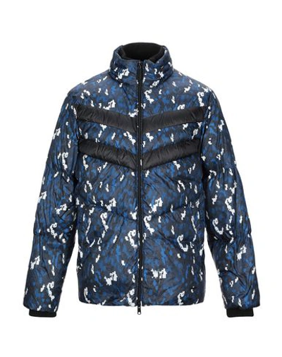 Shop Bikkembergs Down Jackets In Dark Blue