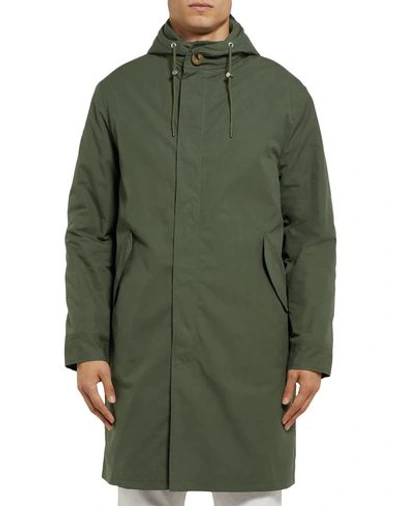 Shop De Bonne Facture Overcoats In Military Green