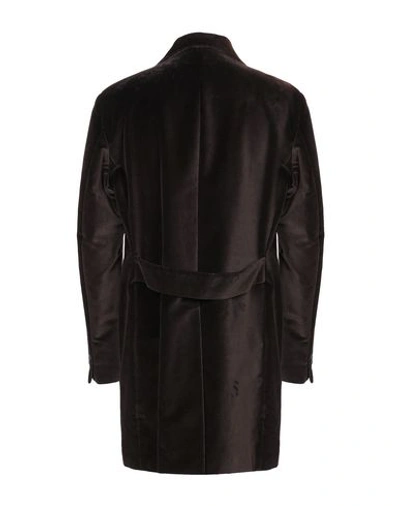 Shop Mauro Grifoni Coat In Dark Brown